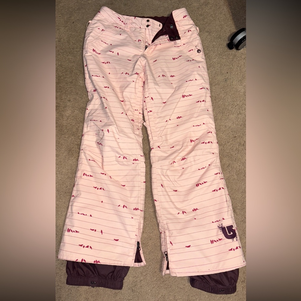 BURTON "BIRDS ON A WIRE SNOWBOARD PANTS"- WOMEN'S SMALL